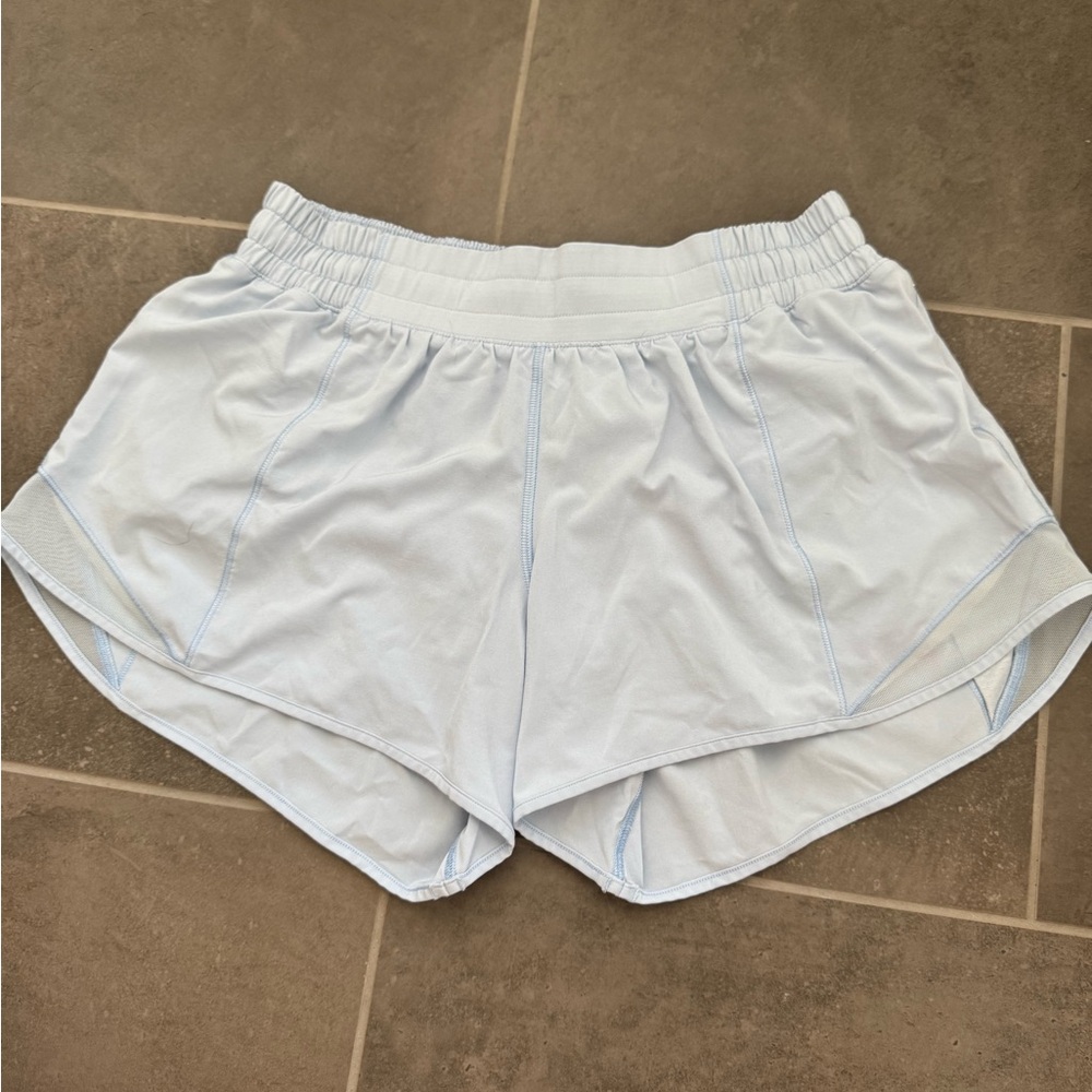 Lululemon Athletica Light Blue Hotty Hot 4” Shorts